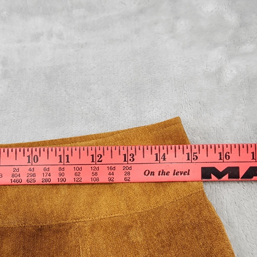 Vintage Christopher & Banks Skirt Women 4 Brown Microfiber A-Line Modest Western - Picture 7 of 9
